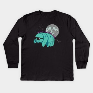 Water Bear Don't Care Tardigrade Pun Kids Long Sleeve T-Shirt